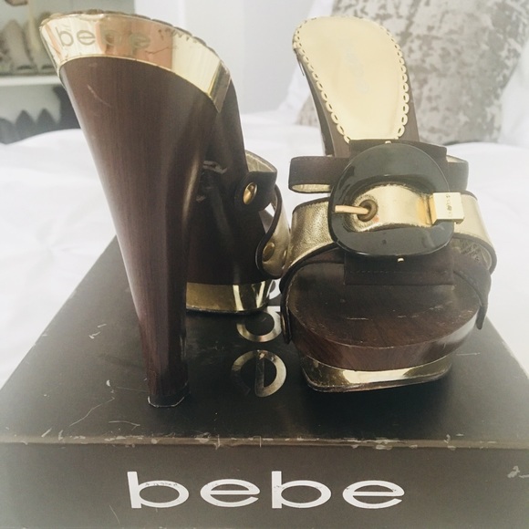 Bebe Greyson Brown Open Toe Heel - Picture 3 of 4